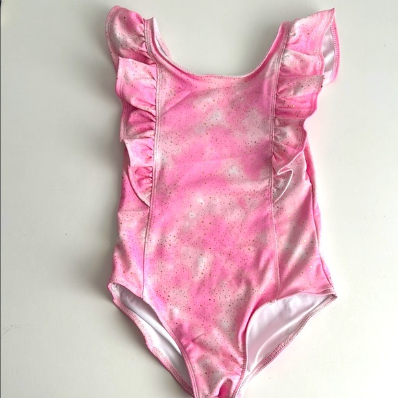 Pink Ruffled Kids One Piece - Picture 1 of 4